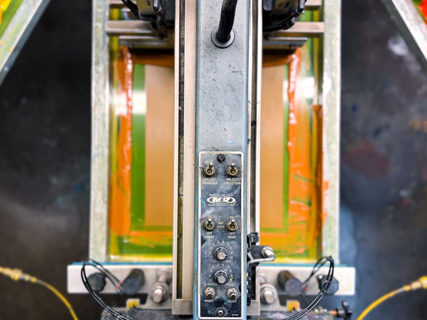 Press control panel on the shop floor